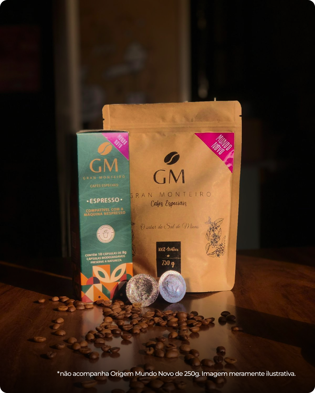 Kit 100 cápsulas - 10x Café especial Mundo Novo em cápsulas (Compatível com Nespresso)