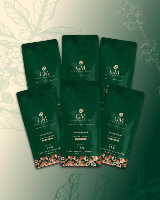 Kit 6 House Blend Gourmet 1Kg em grãos