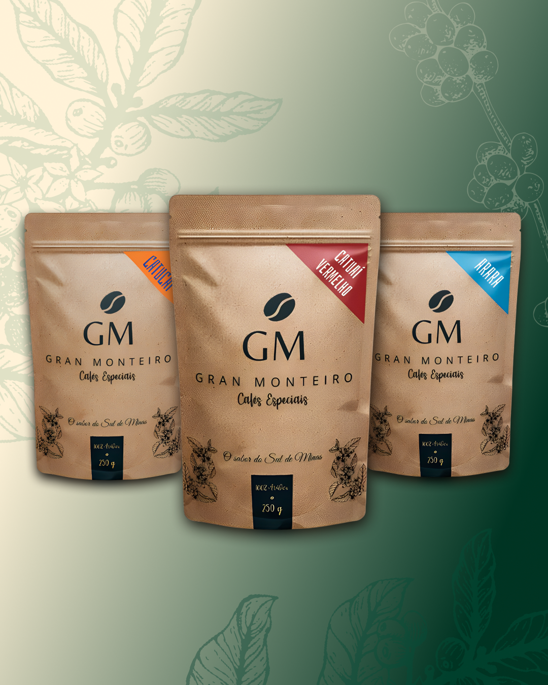 Kit 3 Origens - Arara + Catucaí + Catuaí Vermelho 250g