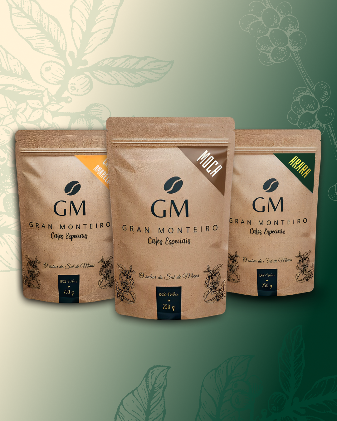 Kit 3 Origens - Moca + Catuaí Amarelo + Arara 250g